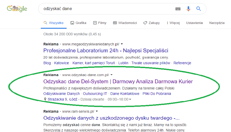 Nowa reklama Google Ads